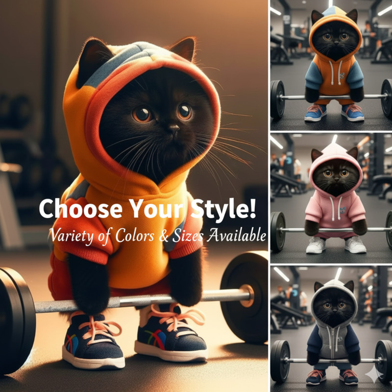 Home Gym House - Cat Sculpture Cute Fitness Sculpture Home