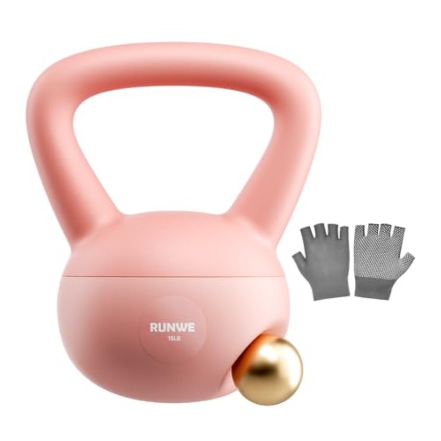 Home Gym In Apartment - Soft Kettlebell for Women 15lb, Sand