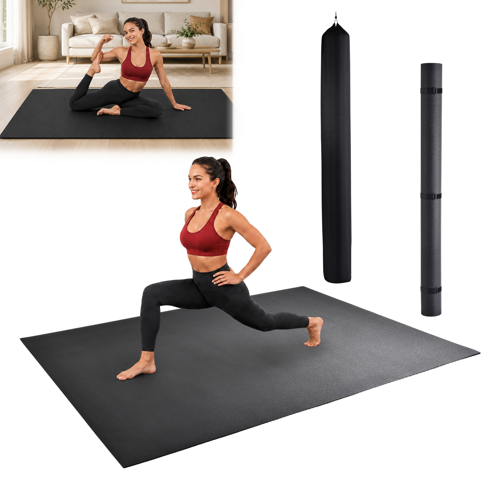 Home Gym Yoga Mat - Extra Large Double Yoga Mat 96