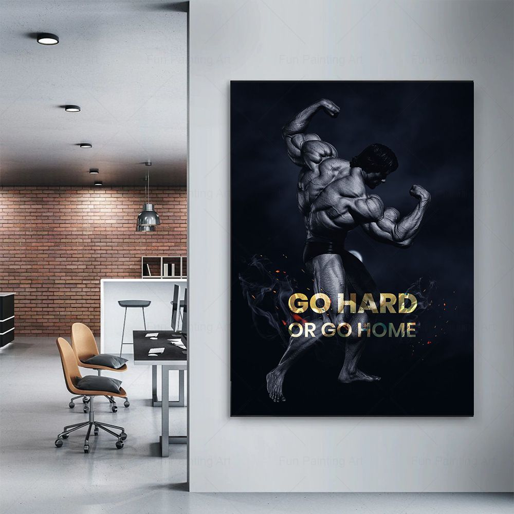 Go Hard Or Go Home Quote Motiv - Home Gym Yes Or No incelemesi ve fiyatı
