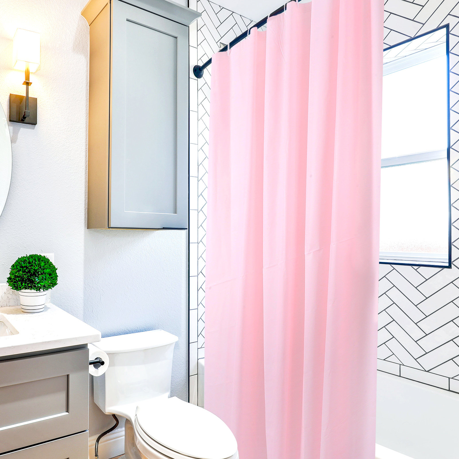 Solid Color Peva Shower Curtai - Home Gym In Apartment incelemesi ve fiyatı