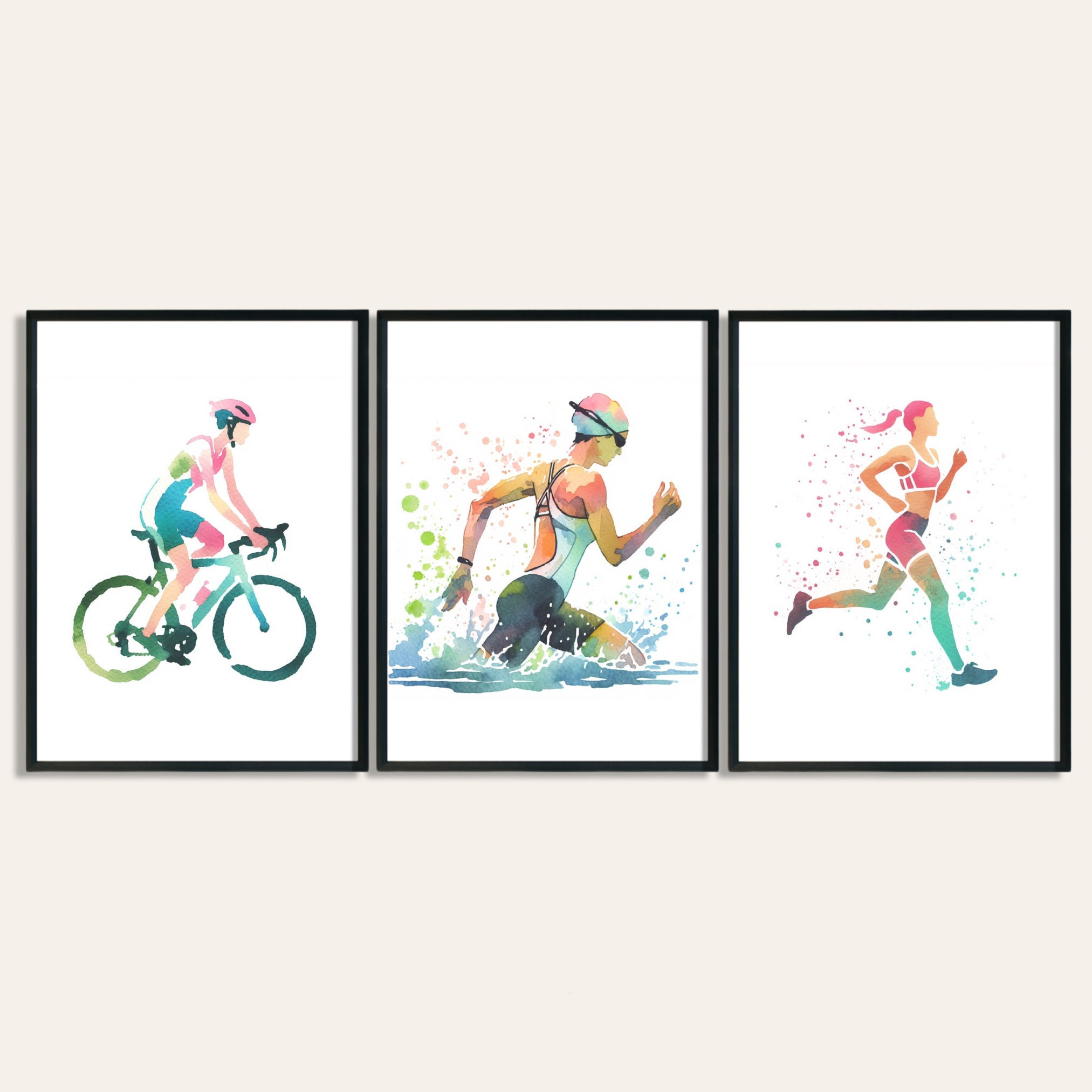 3pcs Women's Triathlon Art Pos - Home Gym Yes Or No incelemesi ve fiyatı