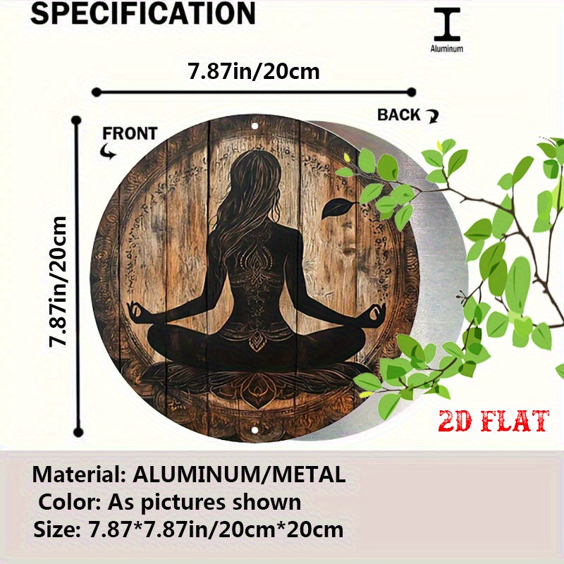 2D Flat Metal Sign Yoga Girl M - Home Gym Zen incelemesi ve fiyatı