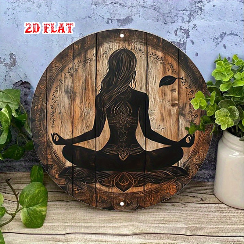 2D Flat Metal Sign Yoga Girl M - Home Gym Zen incelemesi ve fiyatı