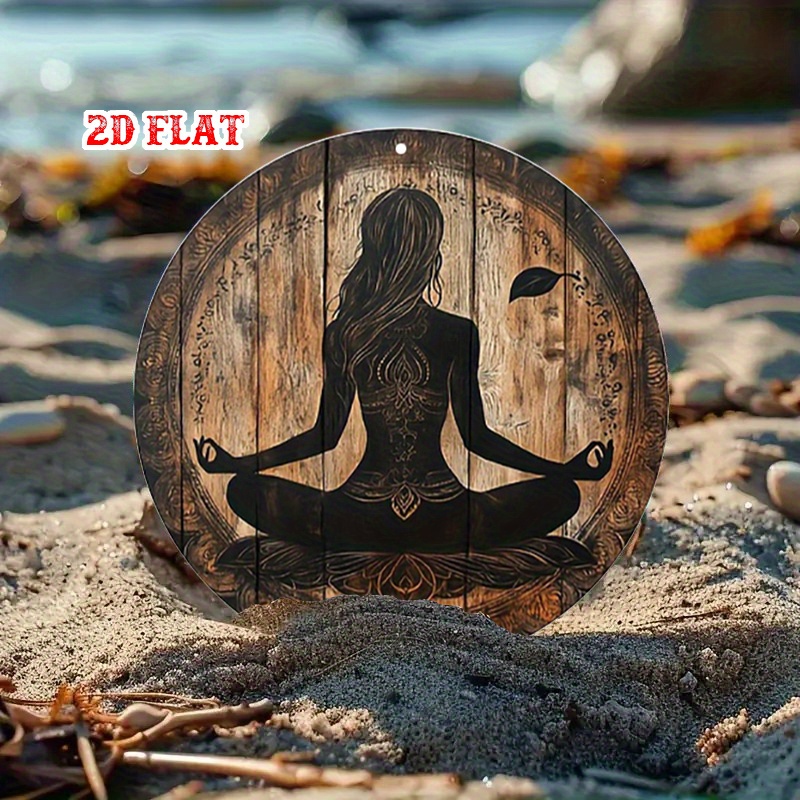 2D Flat Metal Sign Yoga Girl M - Home Gym Zen incelemesi ve fiyatı