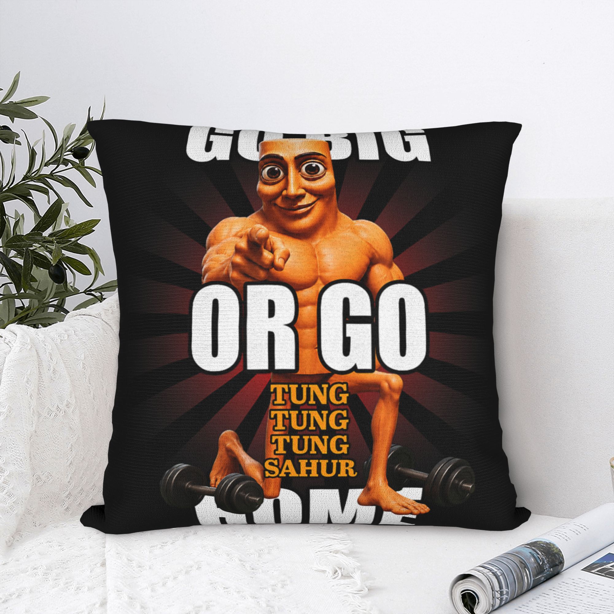 Pillow Case Go Big or Go Tung  - Home Gym Yes Or No incelemesi ve fiyatı