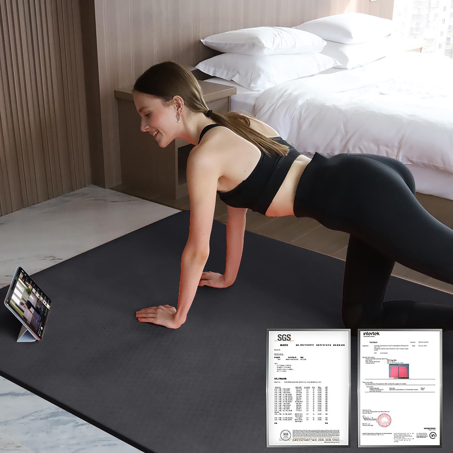Extra Thick TPE Yoga Mat 6'x4' - Home Gym Yoga Mat incelemesi ve fiyatı