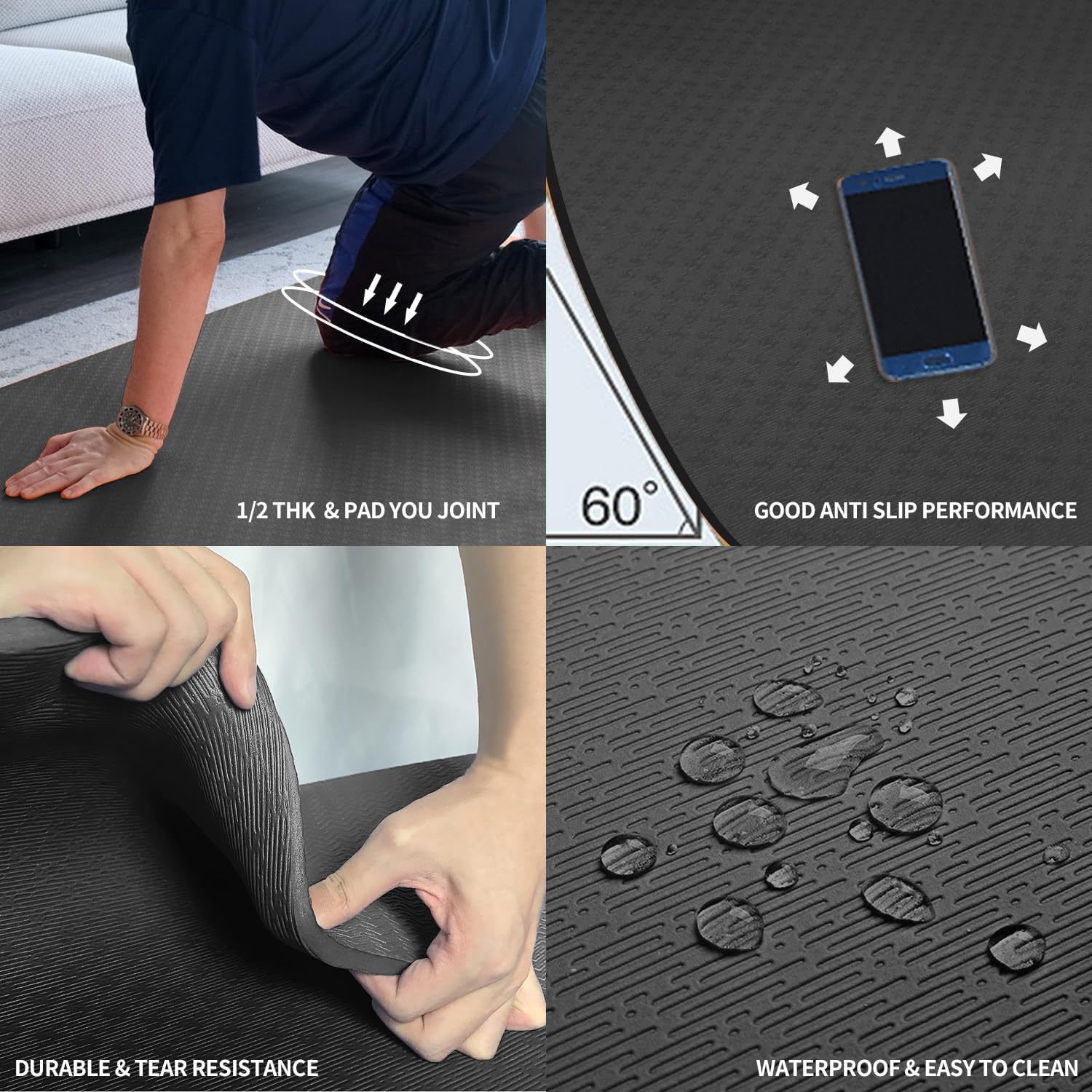 Extra Thick TPE Yoga Mat 6'x4' - Home Gym Yoga Mat incelemesi ve fiyatı