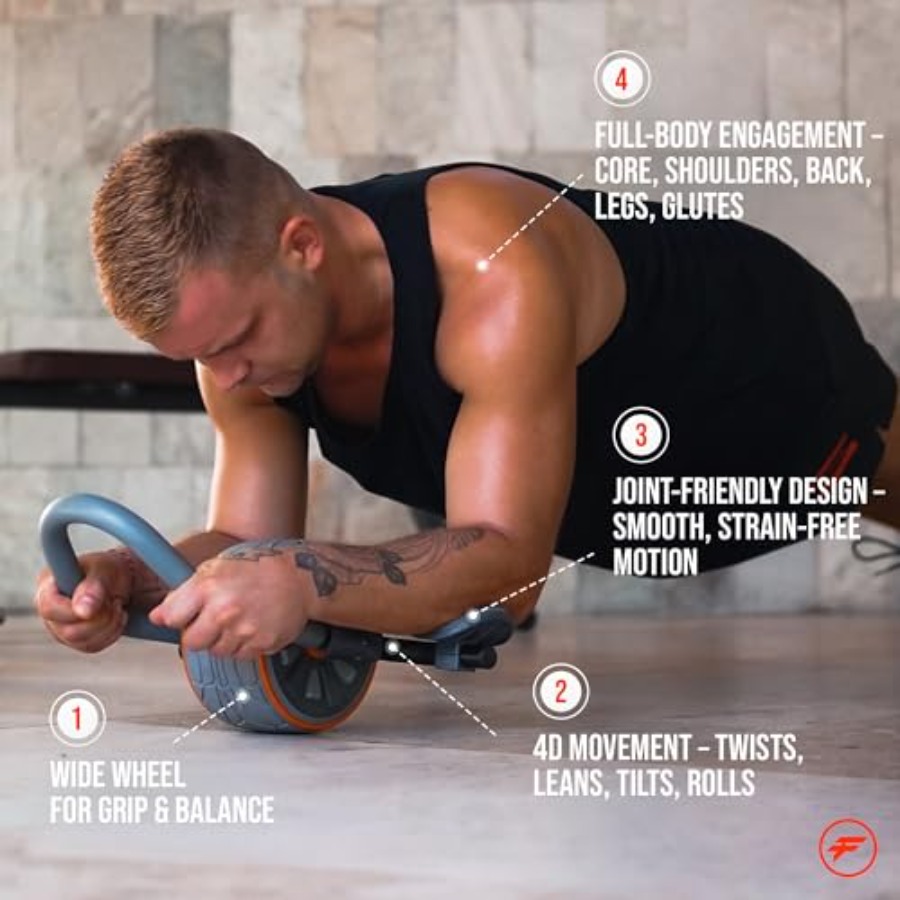CoreFlex4D Ab Roller Wheel wit - Home Gym Workout Equipment incelemesi ve fiyatı