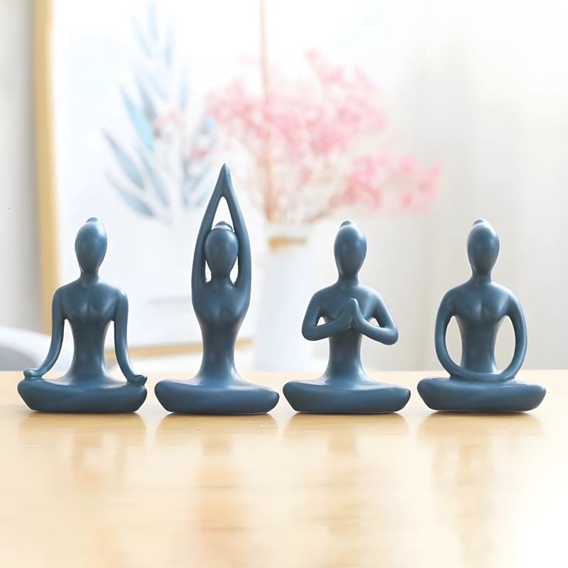 Abstract Yoga Poses Zen Cerami - Home Gym Zen incelemesi ve fiyatı